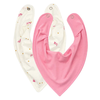 Kit com 2 Babadores Impermeáveis Bandana para Bebê - 100% Algodão, Reutilizáveis e Laváveis