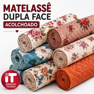 Tecido Matelassê Dupla Face Acolchoado 1 Metro x 2,40m Colcha Cobre Leito Manta Sofá Decoração