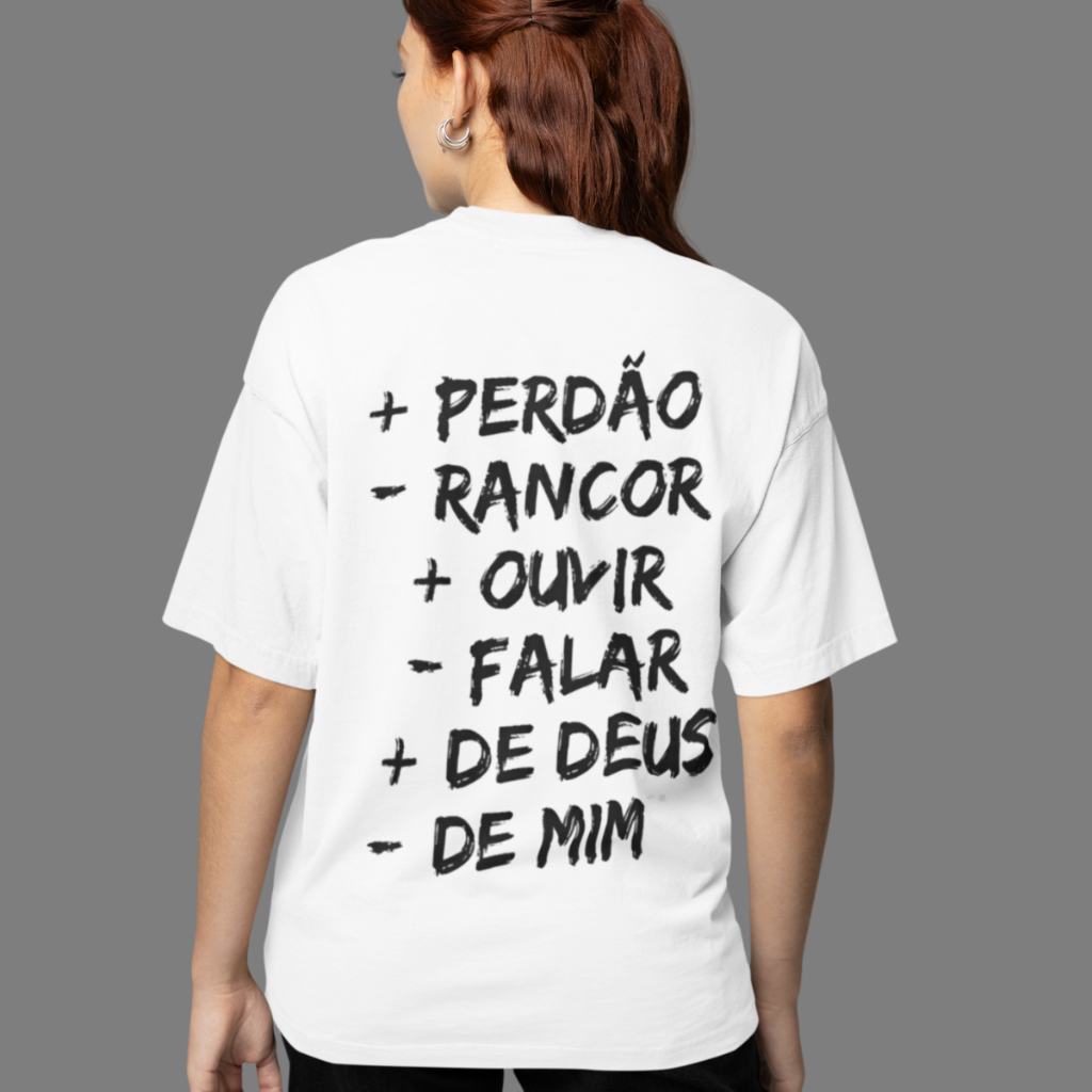 Camiseta Oversized Masculino/Feminino Treino Academia Larga Streetwear Oversize Algodão Mais de Deus