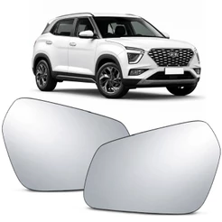 Lente Retrovisor Creta 2021 a 2024 Espelho Metalizado Convexo Com Base