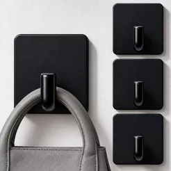 Kit Gancho Inox Adesivo 3M Cabide Parede Autocolante Pendurar Chave Utensílios Resistente