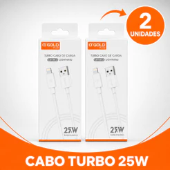 Kit 2 Cabos De IPhone Turbo Lightning Usb 1 Metro