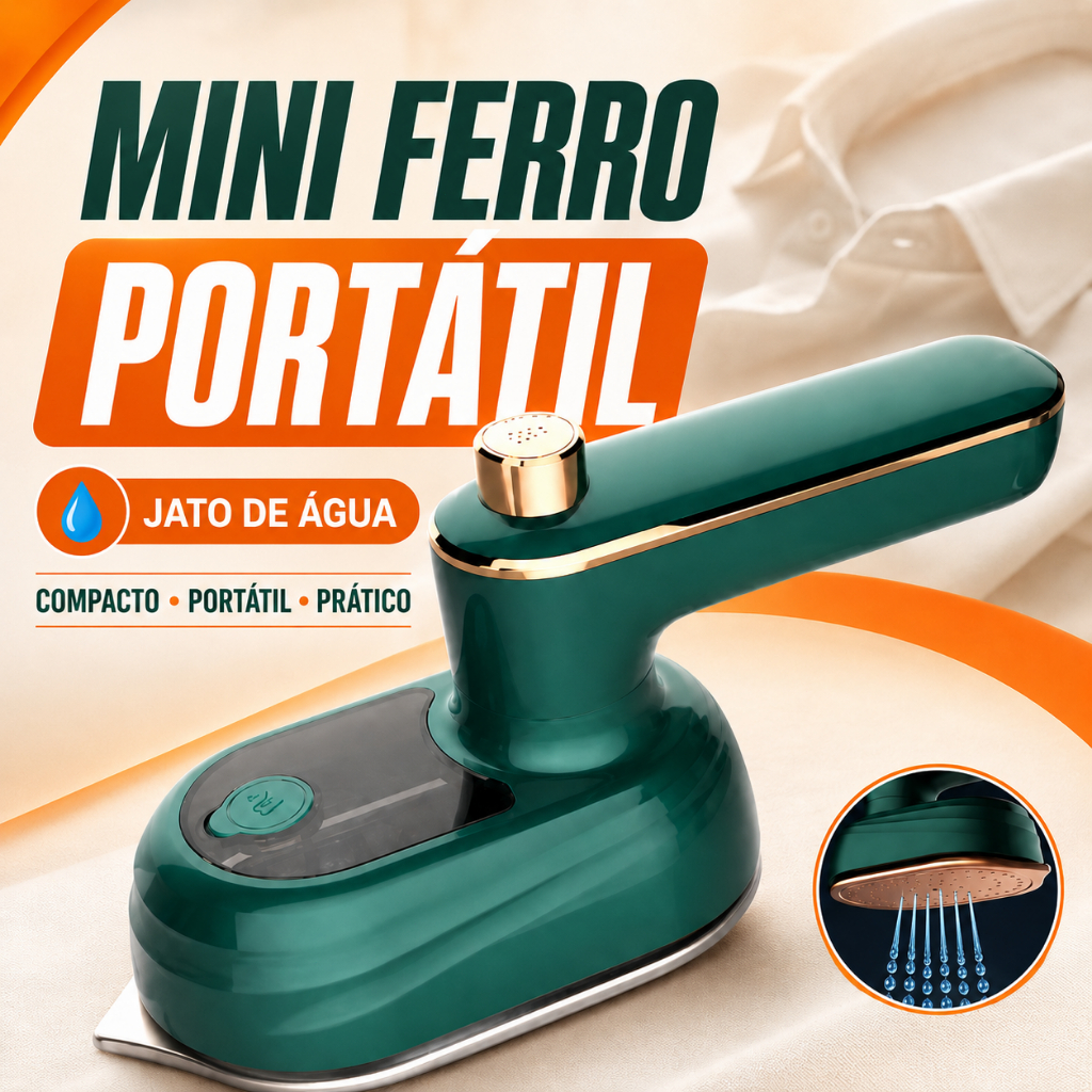 Ferro de Passar Roupa com Alta Temperatura Portátil Bivolt 110v e 220v Econômico em Espaço
