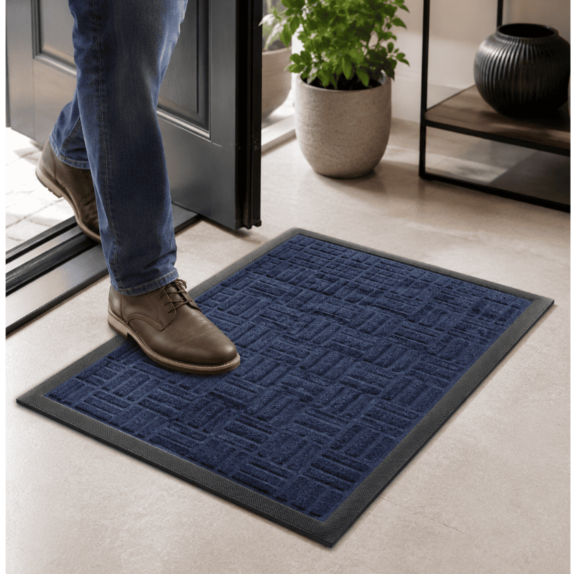 Tapete Capacho Porta Entrada 40 x 60 Borracha Antiderrapante Decorativo Slim Habitat