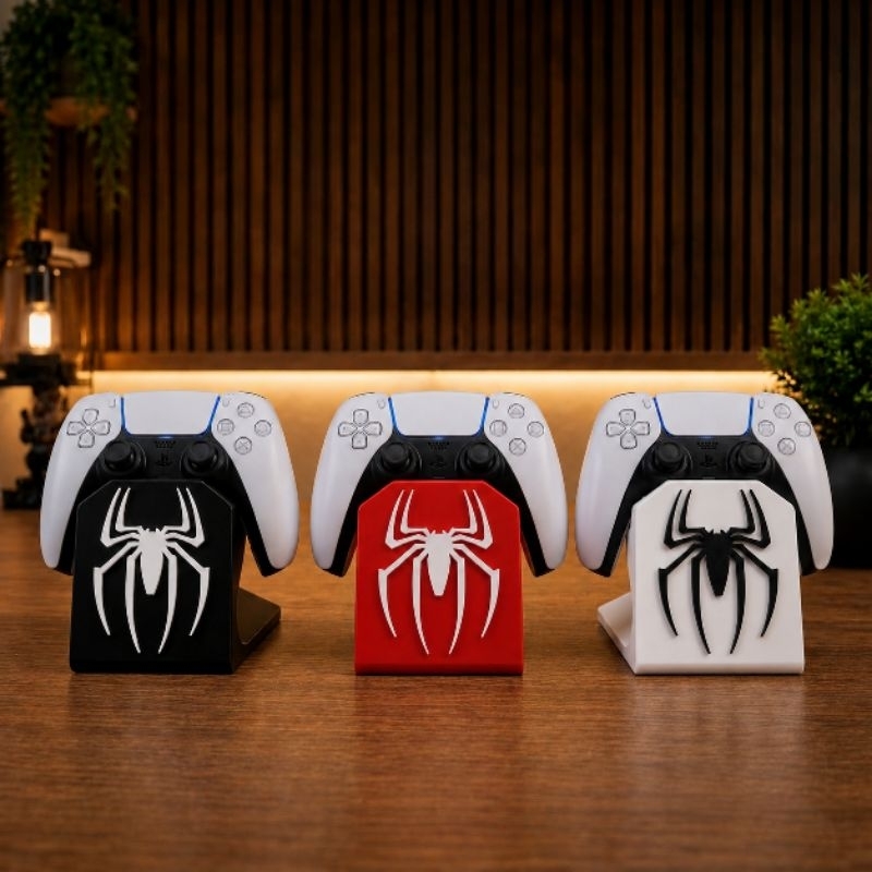 Suporte para Controle PS5 e Xbox Organizador Gamer de Mesa Homem Aranha