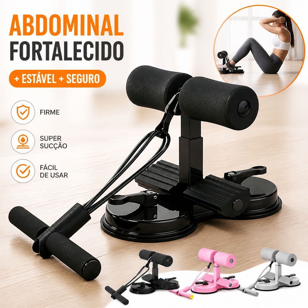Aparelho Abdominal com Ventosa Ajustável Unissex para Treino em Casa Abdômen Definido