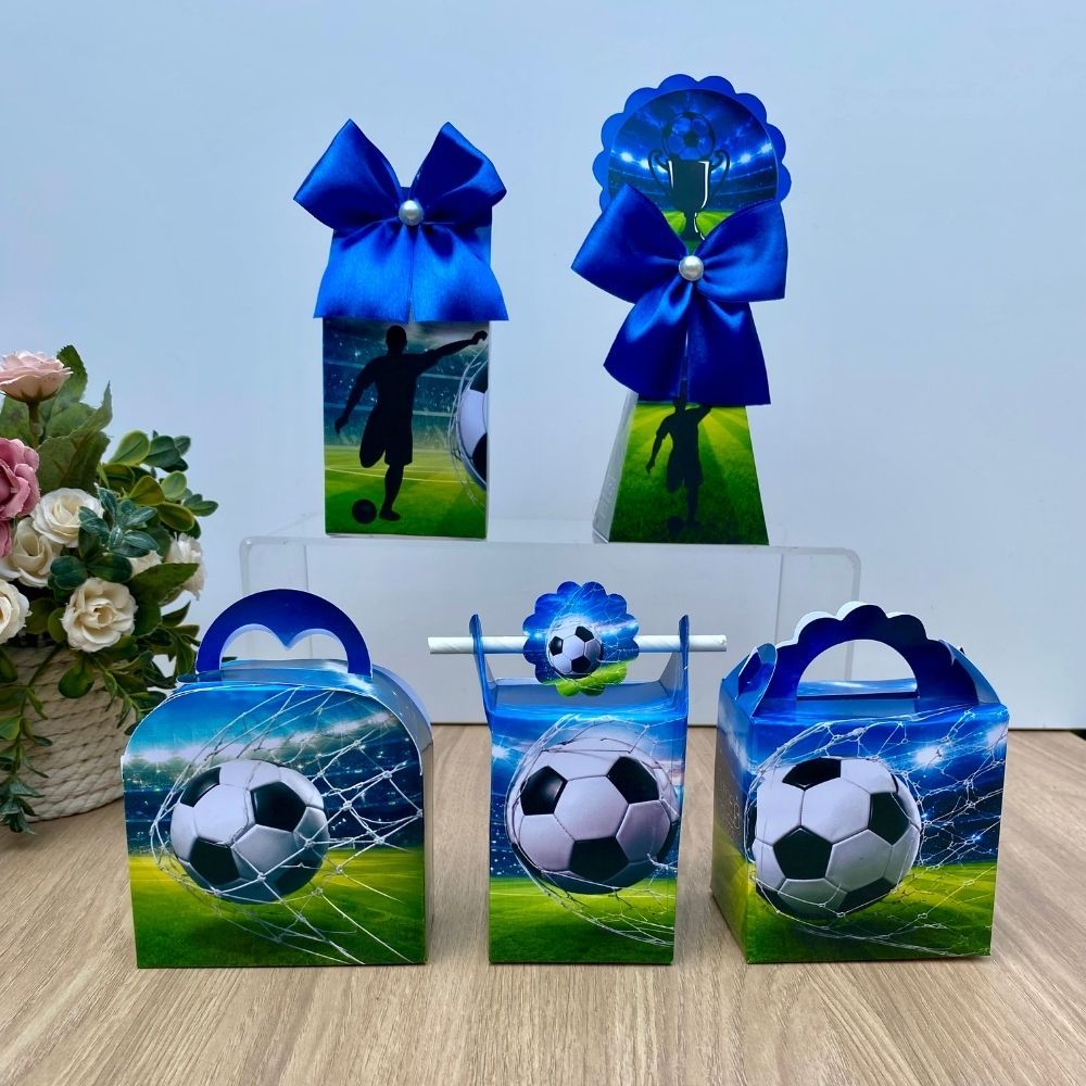 Kit Personalizados Futebol menino/ Kit Festa Caixinhas Personalizadas Lembrancinha Mimos Aniversário