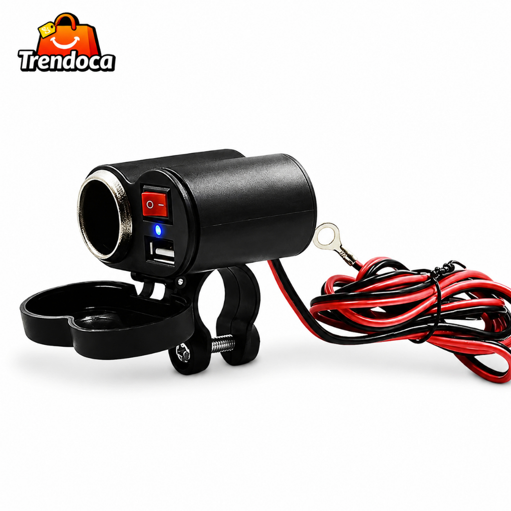 Carregador de Celular USB Turbo | Compatível c/ Motos Fang e Carro Kapbom - Portabilidade e Proteção