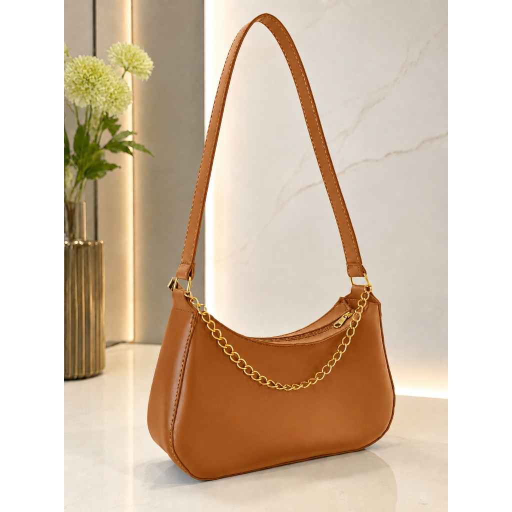 Bolsa Baguete Corrente Feminina de Ombro Tiracolo Varias Cores — imagem 2 de 2