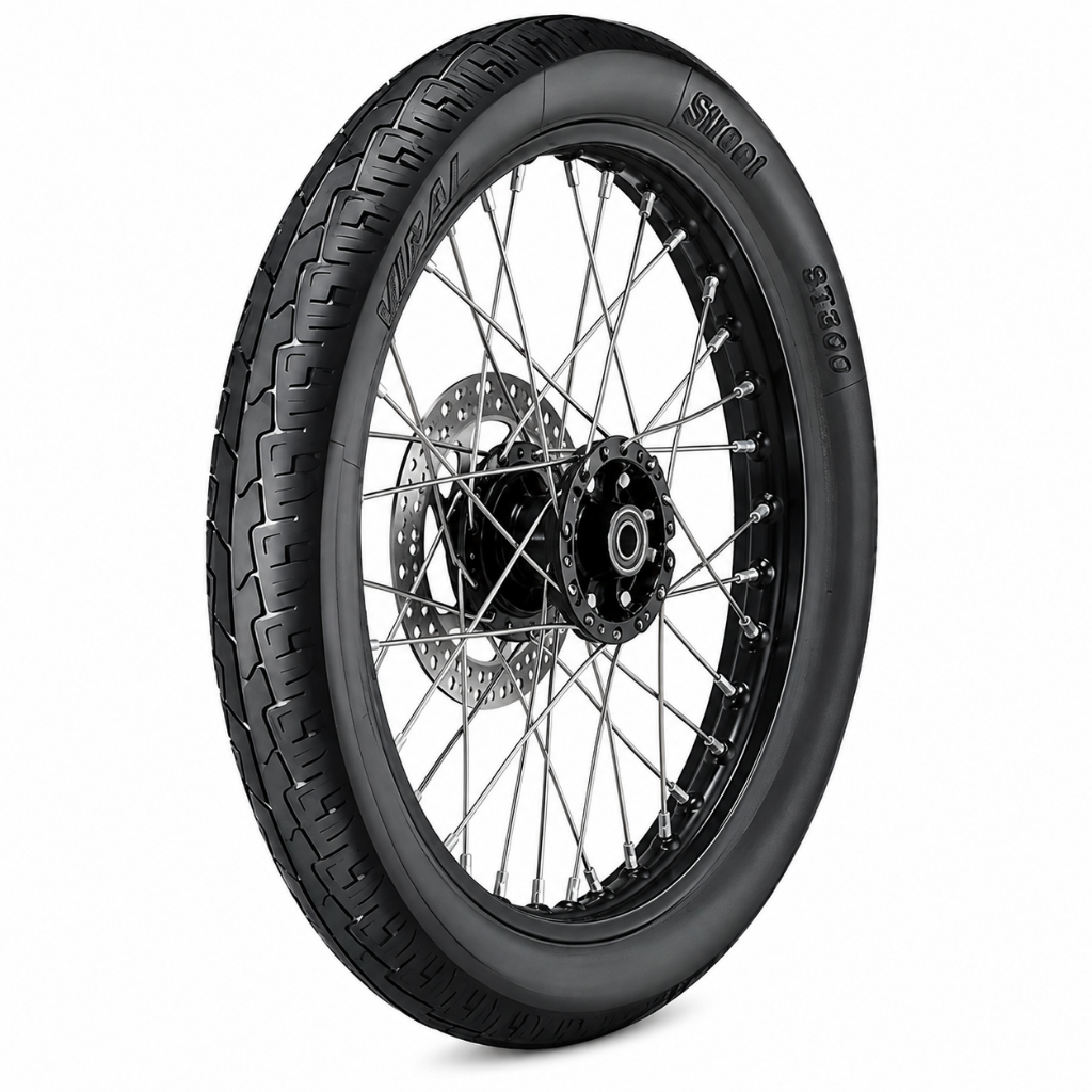 Pneu Vipal 80/100-18 ST300 dianteiro Fan CG Titan Factor Start Cargo YBR Fazer 150 Uso Com Câmara