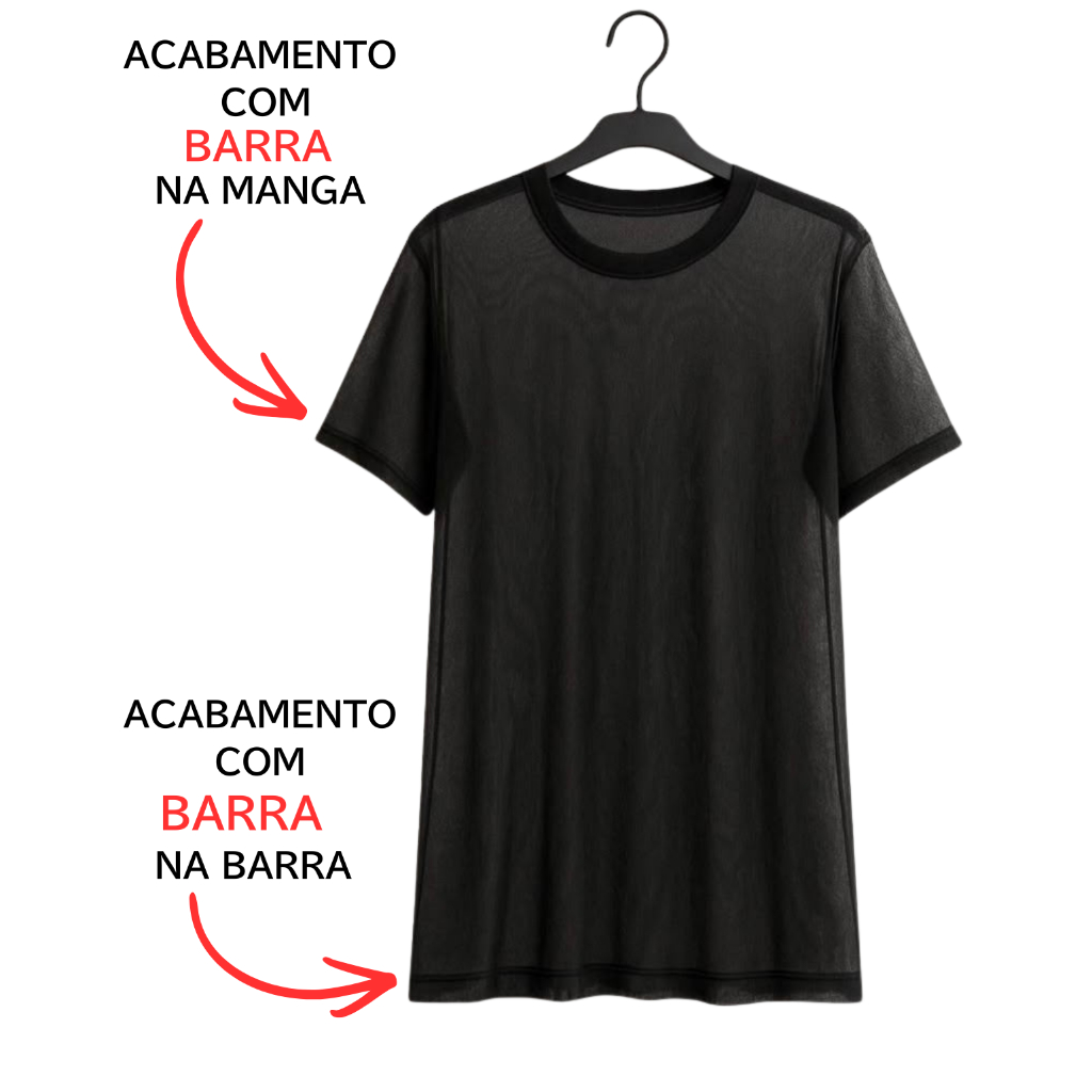 Blusa fitness Feminina com Transparência em Tule respirável esportiva ideal para Treino — imagem 2 de 2