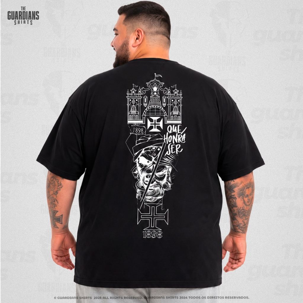 Camiseta Plus Size G1 AO G3 - Almirante Vasco São Janúario CRVG Gigante Da Colina 100% Algodão — imagem 2 de 2