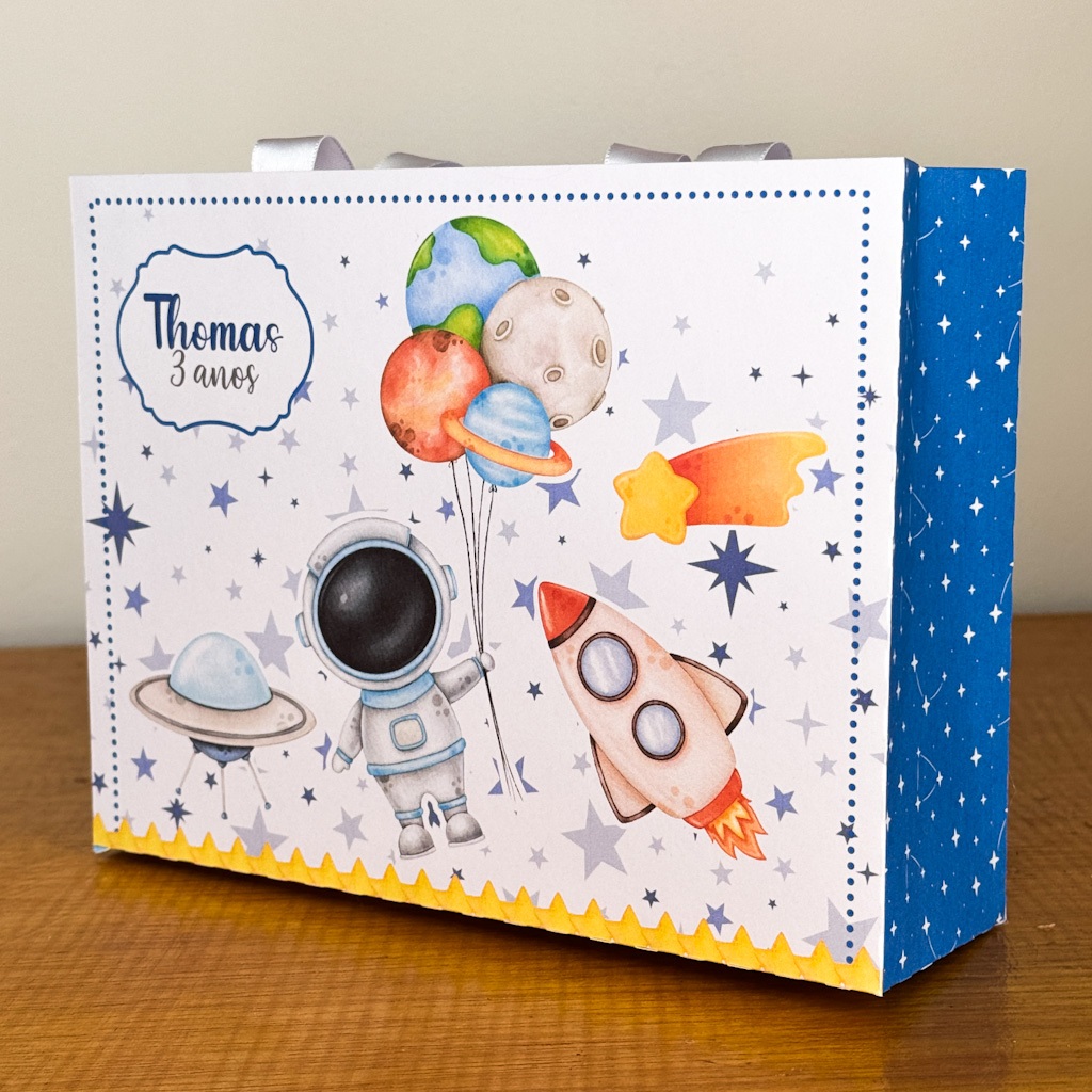 Sacolinha ASTRONAUTA Personalizado Sacolinha Lembrancinha Aniversário ASTRONAUTA PEGUE MONTE
