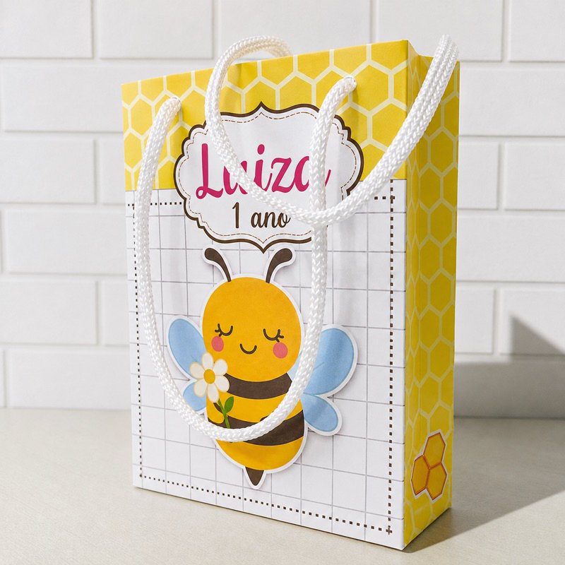 Sacolinha Personalizada Abelhinha Lembrancinha Personalizada Kit Festa