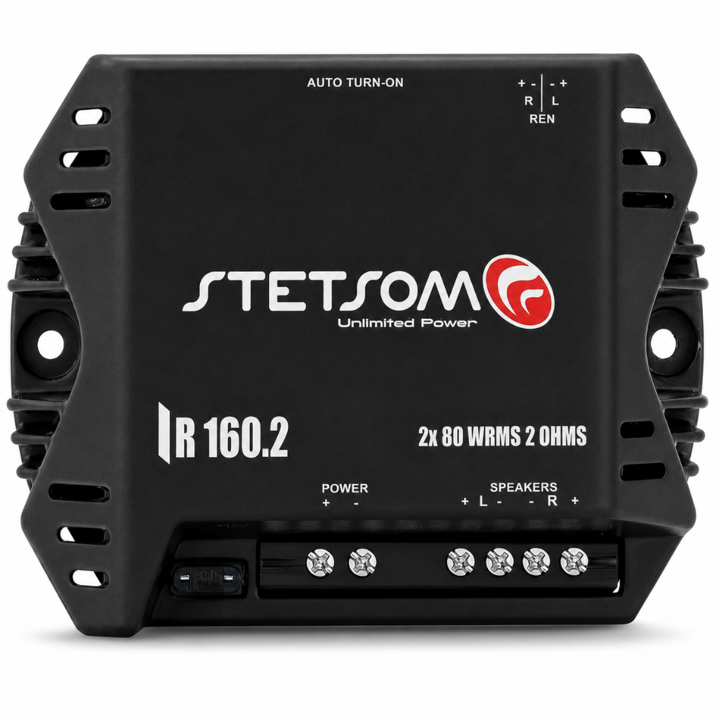 Módulo Amplificador Stetsom IR160.2 2 Canais 80W RMS 2 Ohms 12V Som Automotivo C