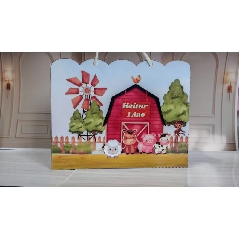 10 sacolinhas personalizadas Fazendinha Menino/ PEGUE E MONTE/ lembrancinhas personalizadas para festa infantil