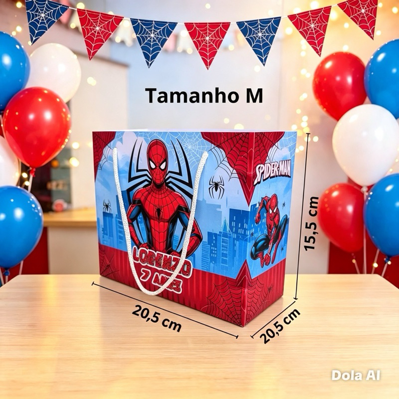 Sacolinha Surpresa personalizada HOMEN ARANHA - Personalizados SPIDER MAN -  PEGUE E MONTE