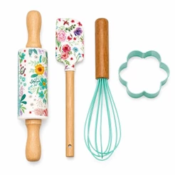 Kit Confeiteiro Infantil 4 Peças Floral