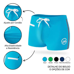 Z&D Lingerie Sungas Masculinas Cuecas Boxers Bolsos Com Zíper Contraste Coloridos Cordãos Confortável Com Bojo 24161
