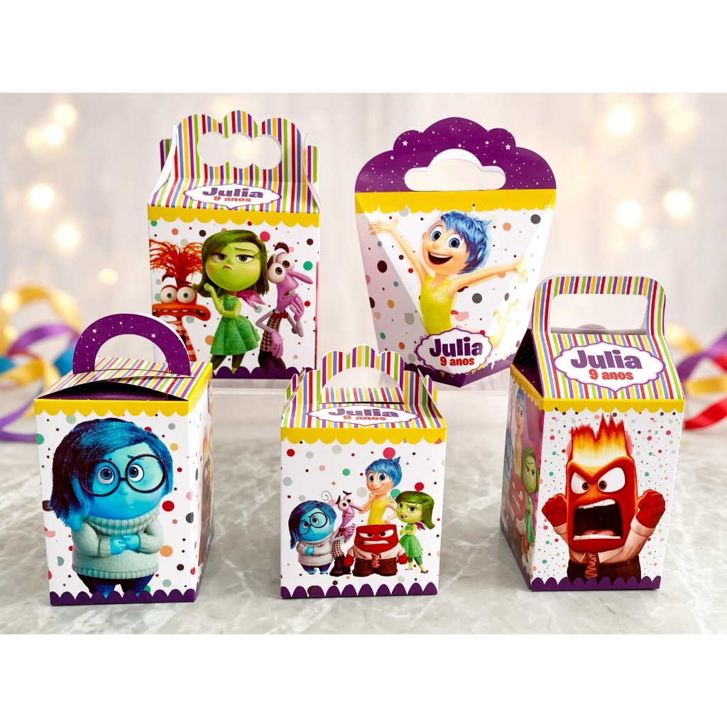 Kit Festa Infantil Divertidamente 2 Caixinhas Personalizados Lembrancinha Aniversário Divertidamente