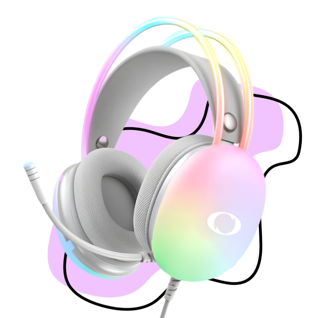 Fone Gamer Headset Com Fio RGB LED Microfone USB P2 50mm Estéreo Para Computer PS4 Xbox