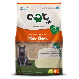 Kits de pacotes de 4 kg - Areia Catbio Biodegradável - Max Clean - Grãos Finos