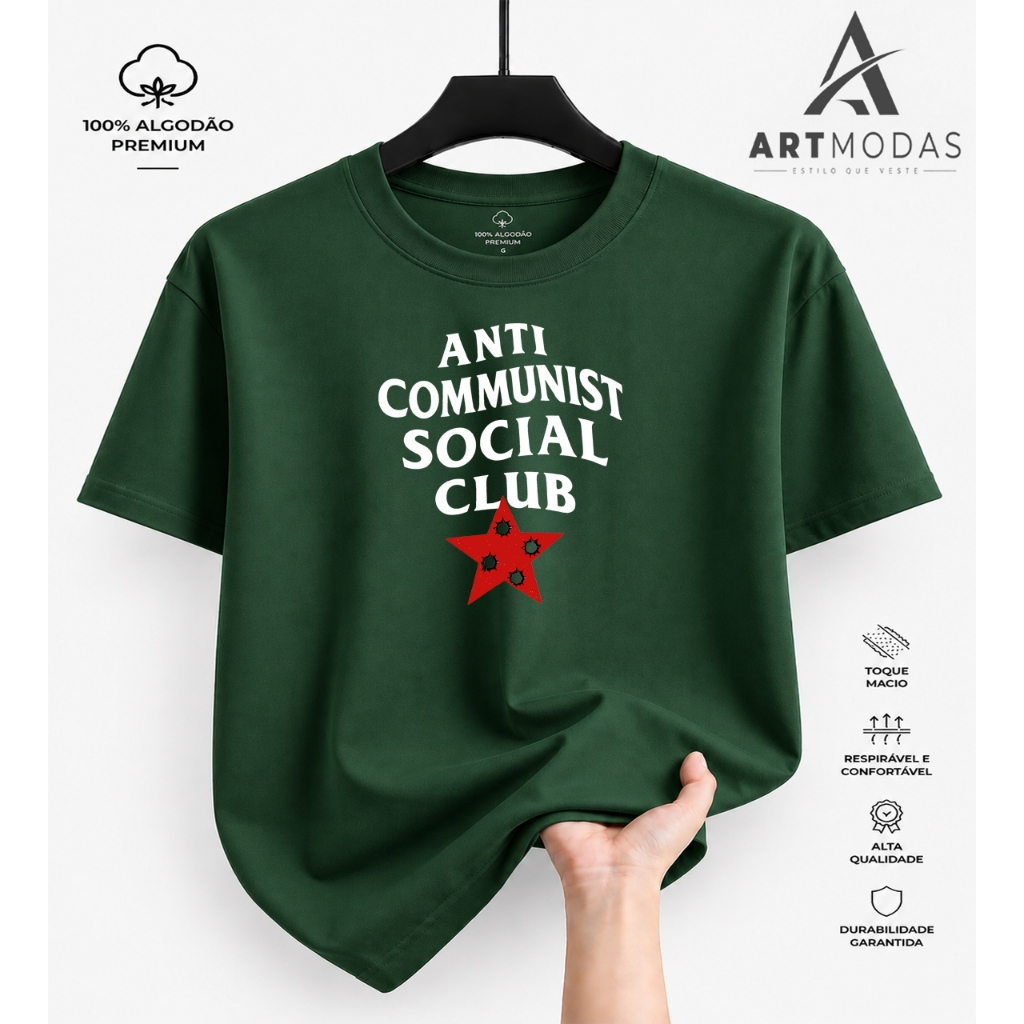 Camiseta Engraçada Politica Comunista Estampada Unissex 100% Algodão Envio Rapido Alta Qualidade Confortavel