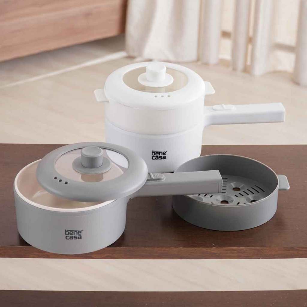 Panela Elétrica Multicooker Bene Casa 2L 700W Antiaderente Arroz Legumes Sopas Ovos