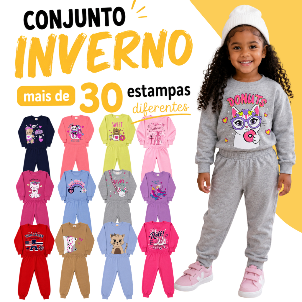 Kit Sortido 12 Peças Moletom Roupa De Bebê Menina Infantil Inverno Conjunto Casaco Bebê Agasalho Flanelado de Bebê