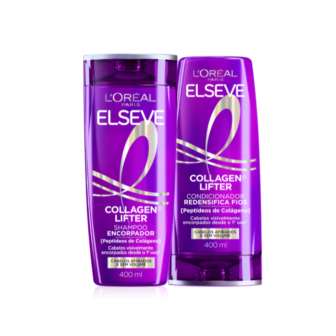 KIT ELSEVE COLÁGENO LIFTER - Shampoo 400 ml + Condicionador 400 ml — imagem 1