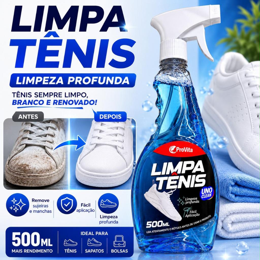 Espuma Limpa Tênis Premium Spray Removedor Manchas Limpeza Profunda Calçados