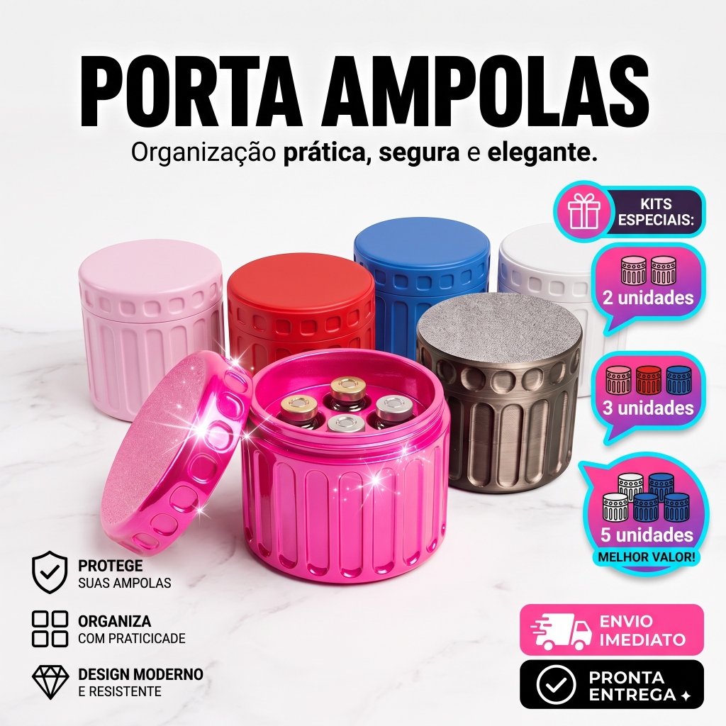 Porta Ampolas 3ml 5ml Organizador Frascos Tirzepatida Mounjaro Case Estojo Protetor Kit 1, 2 ou 3 Unidades