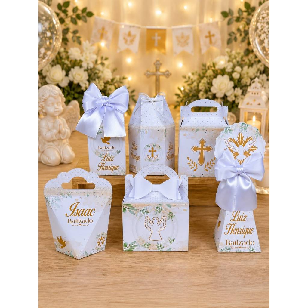 Lembrancinhas Personalizadas BATIZADO - CAIXINHAS BATIZADO- PEGUE E MONTE