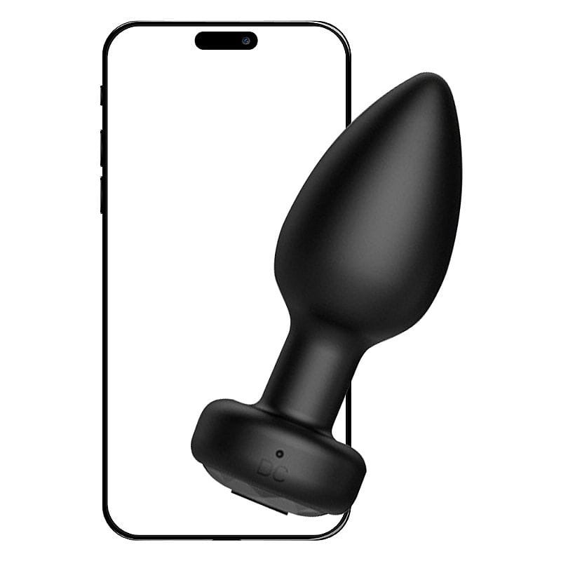 Plug Anal Vibratório Bluetooth - 9 Modos de Vibração, Controle por Aplicativo, Silicone e ABS Preto — imagem 2 de 2