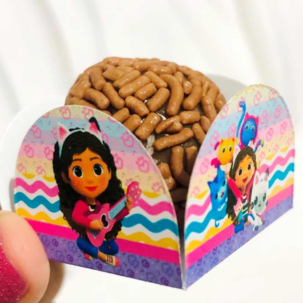 Forminha para Doces A Casa Mágica da Gabby | Porta Brigadeiro e Beijinho | Personalizado Festa Infantil