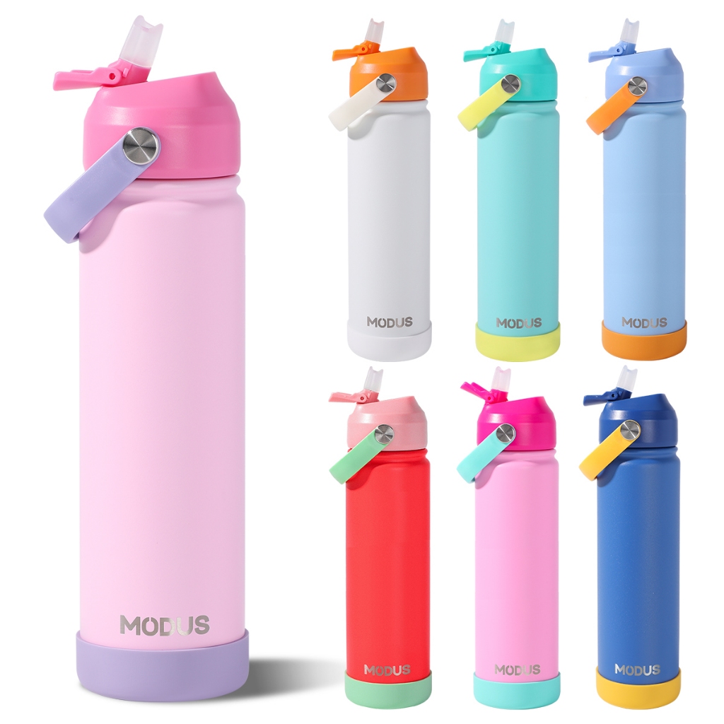 MODUS Garrafa térmica inox 720ml com capa protetora de silicone BPA livre, resis
