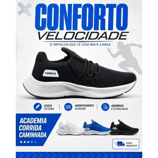 Tênis Esportivo Unissex, academia, caminhada, corrida treino