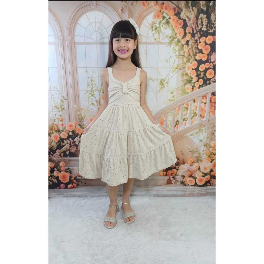 Vestido Infantil Menina com Laço Festa Princesa Rodado Encantador — imagem 2 de 2