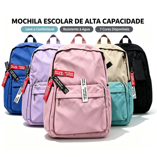Mochila Feminina Escolar Grande Moda Casual Faculdade Viagem Resistente