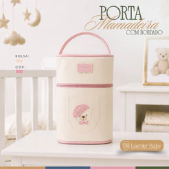 Porta Mamadeira de Ursinho Térmico Impermeável Luxo Luender Baby