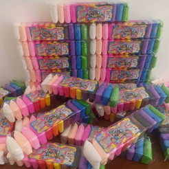 Kit 60 massinhas EVA Pula-Pula (peso total 500gr) (12 cores) + 10 ferramentas de modelar