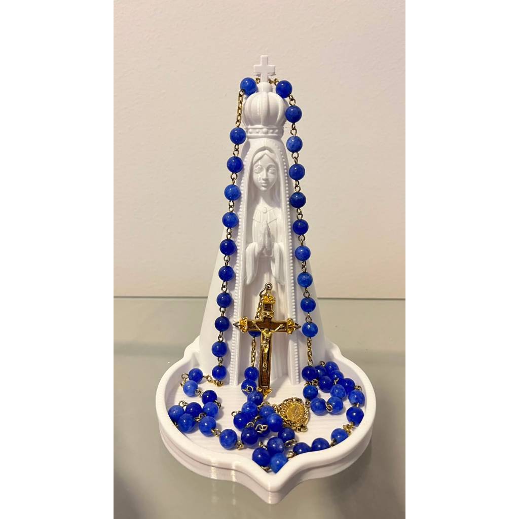 Porta Terço Nossa Senhora Bandeja Religiosa Católica Decorativa Altar Oração