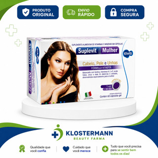 Vitamina Suplevit Cabelo Pele e Unhas Mulher 60 Cps - Ems