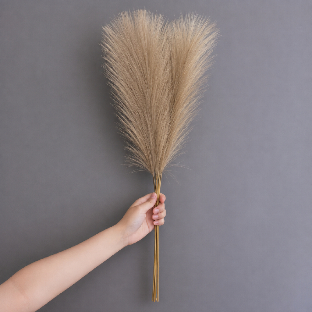 10 peças Galhos de Capim dos Pampas Artificial 55cm para Decoração de Vasos