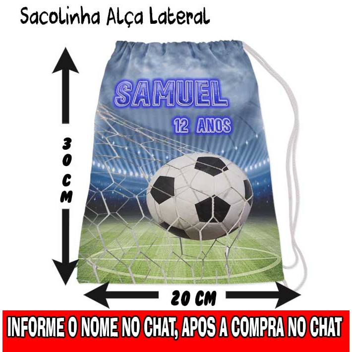 Kit Mochilinha Sacolinha Mochila Saco Sacochila Saquinho Lembrancinha Brinde Aniversario Personalizadas Futebol