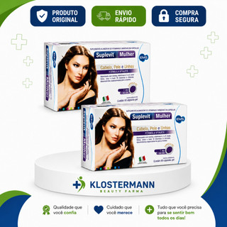 Kit 02 Suplevit Cabelo Pele e Unhas Mulher 60 Cps - Ems