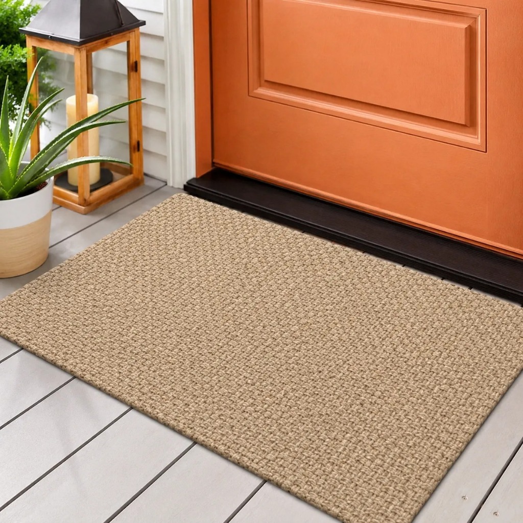 Tapete Capacho Sisal Natural Basic Bege Entrada Casa 50x80