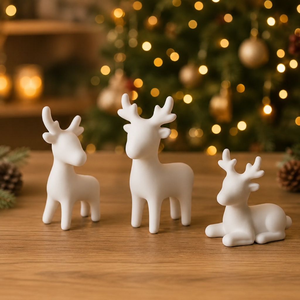 Kit de Renas Natalinas Decorativas Minimalistas Enfeite de Natal Servo de Decoração Enfeite Para Mesa