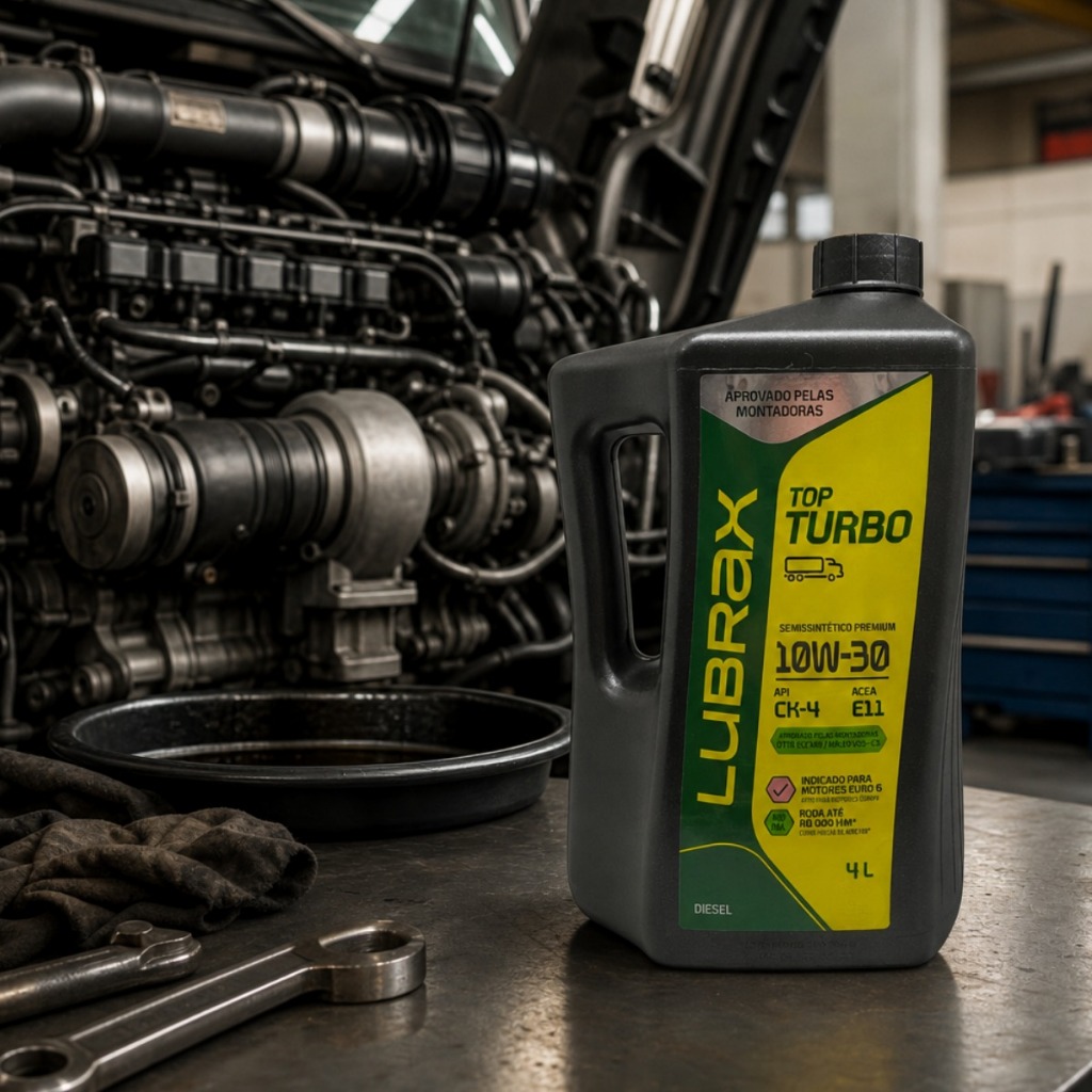 Oleo Lubrificante Motor Diesel 10W30 API CK4 ACEA E11 Lubrax Semi-Sintético Galão 4 Lts