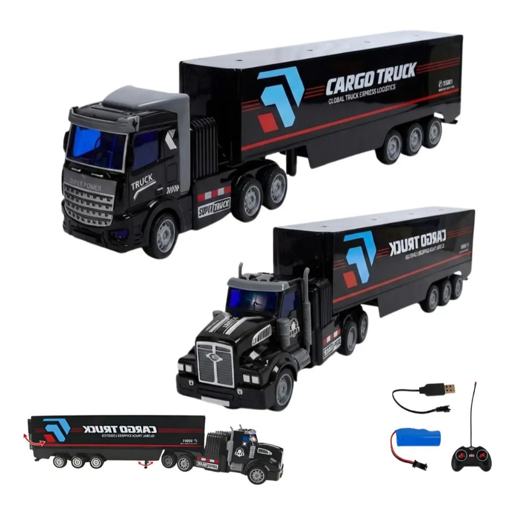 Carrinho Controle Remoto Caminhão Cargo Truck Recarregável